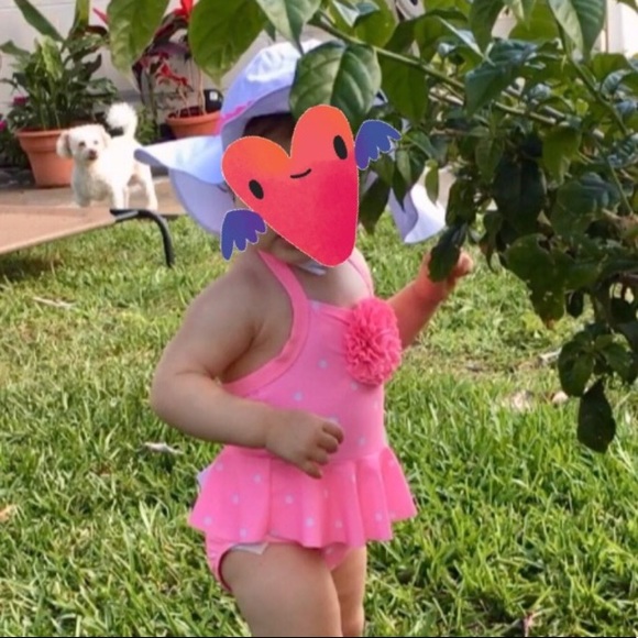 Old Navy, Pink & White Polka Dot Swimsuit - Picture 5 of 5